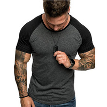 Мужская одежда, повседневная футболка с короткими рукавами, рубашка с круглым вырезом, хлопковые топы, футболки, модные футболки, мужская футболка 2024 - купить недорого