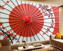 3D обои Beibehang, кубический зонт, японский фон для гостиной и телевизора, обои для гостиной и спальни, 3d обои 2024 - купить недорого