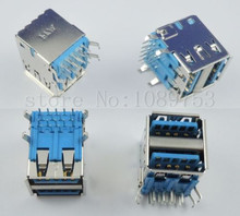 5 Pcs Dual USB 3.0 Type A 18 Pin Female Right Angle Socket Connector 2024 - buy cheap
