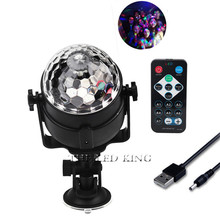 IR Remote RGB 6W 9W LED Crystal Magic Rotating Ball Stage Light 4m USB 5V Colorful ktv DJ light disco light Party Effect Light 2024 - buy cheap