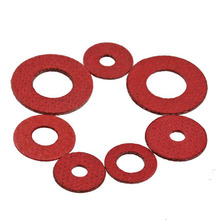 50pcs M6 M8 Red steel paper washer Flat Insulating gasket Fast bus reds meson thickness 0.8mm-1mm Outer diameter 12mm-16mm 2024 - buy cheap