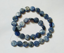 100%Natural Kyanite 10mm Round Coin Gem stone Loose Beads fit Gem jewelry Stone Bead Accessory 1 String Length 15.5" 2024 - buy cheap