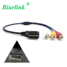 Biurlink Media IN Music Interface AMI to 3RCA DVD Video Audio Input AUX Cable Adapter for Volkswagen AUDI A1 A6L A7 A8L Q3 Q5 Q7 2024 - buy cheap