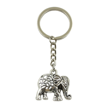 Factory Price Hollow Elephant Pendant Key Ring Metal Chain Silver Color Men Car Gift Souvenirs Keychain Dropshipping 2024 - buy cheap