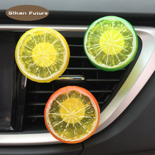 Car Ornament  Lemon Slice Cute Air Freshener In Car Styling Auto Interior Decor Popular Outlet Vent Clip Solid Car Perfume 2024 - buy cheap