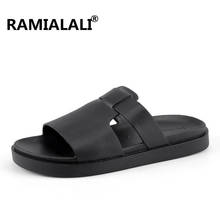 Ramialali Men's Fashion Sandals Summer Breathable Casual Leather Shoes Slippers for Men Outdoor Beach Footwear Sandals Hombre 2024 - buy cheap
