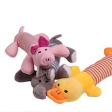New Plush Pet Toys for Puppy Small Dogs Chew Squeaker Squeaky Sound Dog Toy Duck Pig Elephant  juguetes para perros 2024 - buy cheap