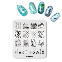 Rolabling-placas de estampado, serie MIN, estilo de verano, para decoración de uñas, manicura, para arte de uñas 2024 - compra barato