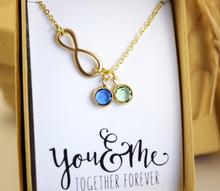 custom infinity Birthstone Charm Mothers Necklace, Gift for Mom, Jewelry, Grandmother Necklace Valentine's Day baby shower Gifts 2024 - buy cheap