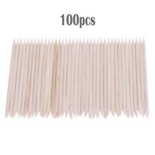 100pcs Nail Art Wood Stick Cuticle Pusher Remover for Nail Art Care Manicures Angled Orange Sticks Nail Art Tools Free Shipping 2024 - buy cheap