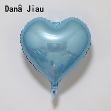 Globo de aluminio de corazón azul cielo de 18 pulgadas, decoración para fiesta de feliz cumpleaños, globos de aire, evento navideño, juguete inflable 2024 - compra barato