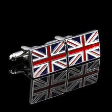 Memolissa Luxury Square British Flag Cufflinks Fashion Brand Cuff Botton High Quality Copper Cuff links Business Shirts Cufflink 2024 - buy cheap