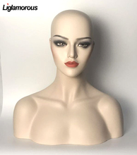 New Realistic Female Fiberglass Mannequin Head Display Wig Scarf Jewelry And Hat Glasses Women Mold Stand Torson 1PC No.19 2024 - buy cheap