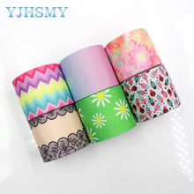 YJHSMY 1710242 10 yards 38mm Colorful cartoon ribbon thermal transfer lattice wedding accessories DIY handmade materials 2024 - buy cheap