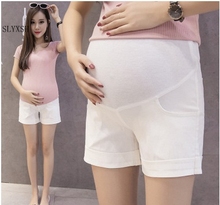 Шорты для беременных 2018 летние тонкие брючные брюки подходят под все высокоэластичная Одежда для беременных выходные 2024 - купить недорого