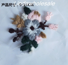 High-grade embroidered Wool yarn small flower cloth patch, clothing accessories,2PCS/lot 2024 - buy cheap