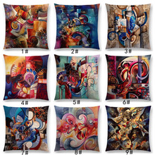 New Abstract Style Colorful Infinity Fantasy Flowers Cushion Cover Pillow case 2024 - buy cheap