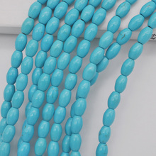 8x5MM Blue Howlite Drum Loose Beads Strand 16 Inch Jewelry Making C084 2024 - buy cheap
