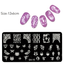 6 см * 12 см новые пластины для стемпинга ногтей Бабочка для дизайна ногтей штамп для дизайна ногтей шаблоны для дизайна ногтей инструменты для дизайна ногтей 2024 - купить недорого