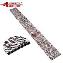 Linkboy archery puro carbono seta eixos zebra pele 32 "sp400 id6.2mm composto recurvo arco caça diy estilingue 2024 - compre barato