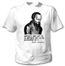 2019 New Fashion Brand Clothing Different Colours High Quality Dostoevsky - New Cotton White Tshirt Summer3D Print Tee 2024 - buy cheap