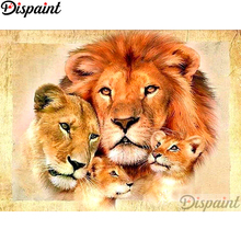 Dispaint-pintura de diamante redondo/cuadrado completa, cuadro artesanal 5D, punto de cruz bordado de "Animal León", decoración 3D para el hogar A10798 2024 - compra barato