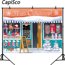 Capisco-Fondo de fotografía de tienda de Navidad, telón de fondo de tienda de juguetes de dibujos animados, accesorio para sesión fotográfica, estudio de fotografía, decoración personalizada 2024 - compra barato