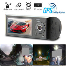 Car DVR Camera Car DVR GPS Dual Camera HD 1080P Night Vision Dual Lens DVR Recorder Dash Cam 2.7 Inches Video Recorder IR 2024 - buy cheap