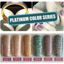 MIZHSE Platinum Color Nail Gel Varnish Semi Permanent Nail Art Glitter Pearl Gelpolish Lacquer Soak off UV Gel Nail Polish 2024 - buy cheap