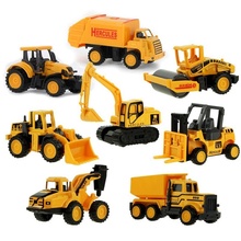 Mini carro de engenharia trator de brinquedo, 8 estilos, caminhão de basculante, modelo de brinquedo de moda, carros de brinquedo para crianças meninos, presente 2024 - compre barato