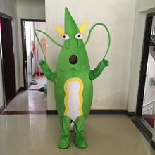 Disfraz de Mascota de Camarón, disfraz de langosta verde y azul, de dibujos animados de pez oruga, para Cosplay, para carnaval 2024 - compra barato