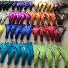 Free Shipping colorful Rooster tail feather 500pcs/lot Dark/deep Green chicken feather coque feather for decoration 20-25cm 2024 - buy cheap