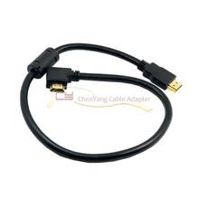 1pcs/90 Degree Right Angled Type HDMI Male to HDMI Male Cable Black support 1.4 & 3D & ethernet 50cm 2024 - buy cheap