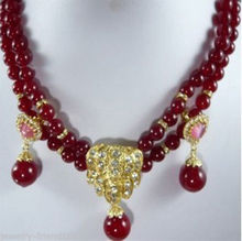 free shipping 53 Jewellery red  Necklace & Earrings 2024 - buy cheap