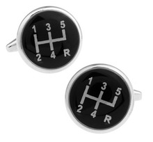 Men Jewellery Car Gear Cufflinks Wholesale&retail Black/White Color Copper Car Gear Design Best Gift For Men 2024 - buy cheap