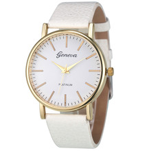 Reloj mujer 2019 moda genebra relógio feminino simples analógico de couro quartzo relógios de pulso marca luxo diamante relógio feminino 2024 - compre barato