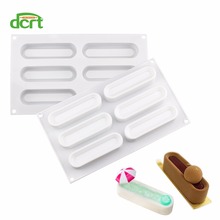 6 Holes Cake Decorating Tools Oval Shape Silicone Cake Mold Mousse Dessert Chocolate Mold Baking Tools kitchen Accessoire 2024 - buy cheap