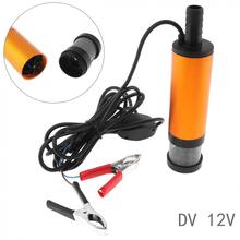 Portable 12V 38MM Aluminium Alloy Car Electric Submersible Pump Fuel Water Oil Barrel Pump with 2 Alligator Clips 2024 - buy cheap