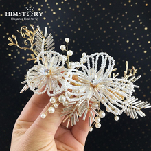 HIMSTORY-accesorios para vestido de boda, joyería para el cabello hecha a mano, con cuentas de perlas, horquillas, tocado 2024 - compra barato