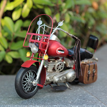 Estatueta de motor antigo para motocicleta, modelo de foto, adereços retrô de metal forjado, artesanato, decoração de casa, ornamentos de coleção de artes de ferro 2024 - compre barato