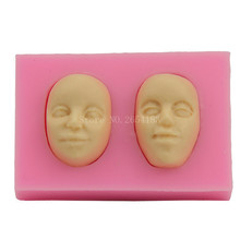 Two Person Face Silicone Fondant Soap 3D Cake Mold Cupcake Jelly Candy Chocolate Decoration Baking Tool Moulds FQ1665 2024 - buy cheap