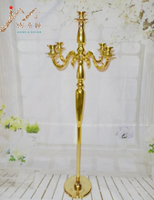 5-arms candelabra 120 cm tall gold metal wedding centerpiece event use candelabrum party candelabrum road lead 10 pieces/ lot 2024 - buy cheap