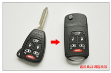 New Modified Flip Folding Remote Key Shell Case For Chrysler 5+1 Button With Battery Clamp Fob Key Cover 2024 - buy cheap