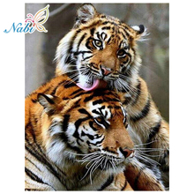 5d diy pintura de diamante quadrado completo bordado animais tigre-diamante fotos de mosaico de strass 497dd 2024 - compre barato