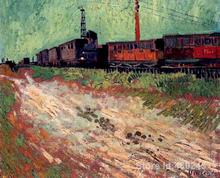 Vincent van gogh pinturas de carruagens ferroviárias arte moderna de alta qualidade pintados à mão 2024 - compre barato
