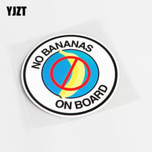 YJZT 10.5CM*10.5CM NO BANANAS ON BOARD Fashion Reflective Car Sticker Decal PVC 13-0536 2024 - buy cheap