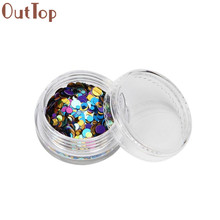 OutTop Nail Sticker Foil 12 Colors Nail Art Tips Stickers Acrylic 3D Glitter Sequins Manicure DIY Manicure Tool 17dec12 2024 - buy cheap