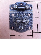 40x53mm accesorios de embalaje de madera caja antigua hebilla cerradura de vino caja de regalo hasp S al por mayor 2024 - compra barato