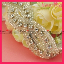 Free Shipping Wholesale Rhinestone and beaded Applique Patch WRA-345 2024 - buy cheap