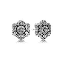2019 Trendy 925 Sterling Silver Earrings Oriental Blossom with Clear CZ Stud Earrings for Women Engagement Fine Jewelry 2024 - buy cheap